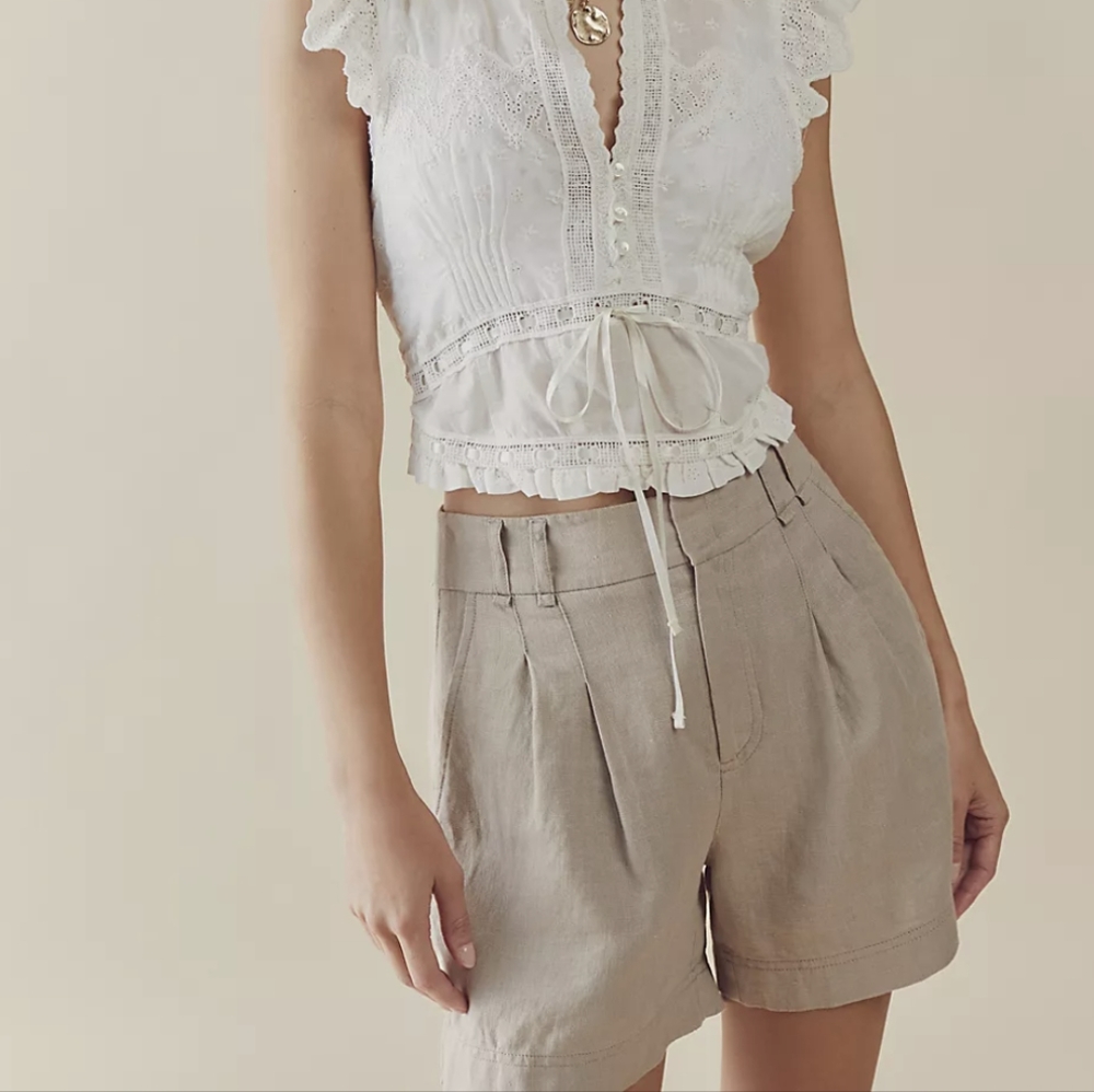 Free People Chelsea Linen Shorts